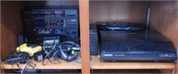 Cabinet full of vintage electronics to include:
