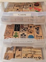 Large Lot of Floral & House Mouse Stamps