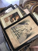 Oval framed pictures