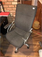 Gray Computer Arm Chair + Chair Pad