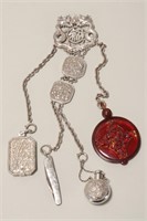 Wonderful Chinese Silver Chatelaine,