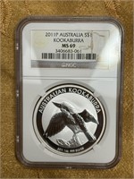 NGC 2011P AUSTRALIA $1 .999 SILVER MS69