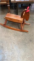 Vintage Wood Rocking Horse