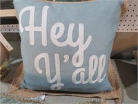 NEW HEY Y'ALL PILLOW