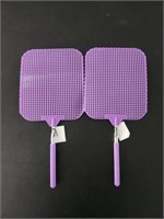 (2) Purple Large Extendable Fly Swatters *NEW*