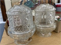 2 Vintage light stars and bars fairy lamp candle