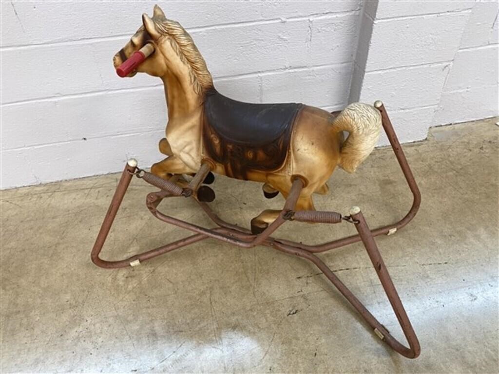 Vintage Plastic Body Riding Horse