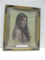 18.5"x 22.5" Framed Native American Print