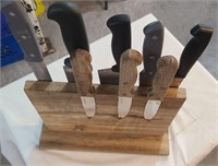 Magnetic Knife Block With 8 Knifes