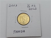 2003 Panda 1/10 Oz. Gold Coin