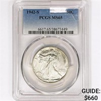 1942-S Walking Liberty Half Dollar PCGS MS65