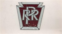 PA railroad stained glass sign/plaque