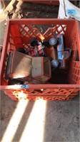 CRATE OF TOY TRUCKS