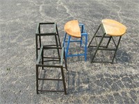 (4)industrial stool bases.