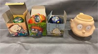 3 Rugrats Watches and plastic Mug