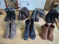 7 Pairs of Ladies Boots, Six Size 8, and 1 Large