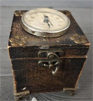 Vintage Keep Sake Box With Clock