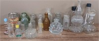 Vintage Small Glass Jars and Fancy Bottles