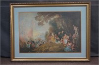 Jean Antoine Watteau Print Pilgrimage of Cythera