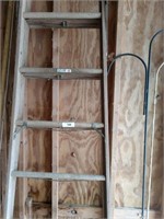 10' Werner Wood Ladder with Limb Cutter and More