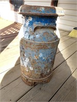 Blue Antique Outdoor Milk Jug