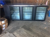 Commercial stainless 3 door cooler from The Corral