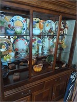 Collection of curio cabinet contents - top only