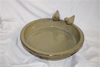 Pottery 13 X 2.5" bird bath