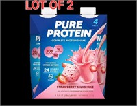 LOT OF 2 - STRAWBERRY MILKSHAKE COMPLETE PROTEIN S