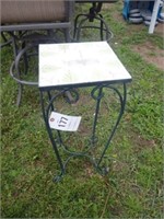 Tile Top Plant Stand - 10 1/2"Wx10 1/2"Dx27"H