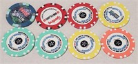 8 Large Casino Chips