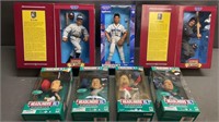 7pc 1990s NIP Starting Lineup Figures w/Headliners