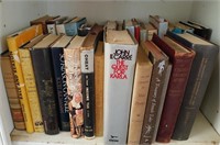 Shelf Lot of Books Front and Back Sections -