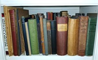 Shelf Lot of Books Front and Back Sections -