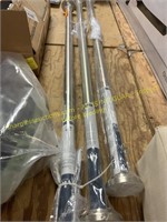 3 shower tension rods
