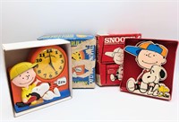 Vintage Charlie Brown Radio & Alarm Clock