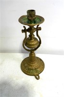 Brass Ship's Gimbal Candle Holder 10" T