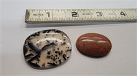 (2) Polished Stone Cabochons