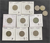 Group of Liberty V Nickels