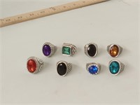 8 Costume Jewelry Rings