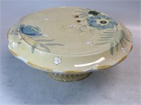 Pfaltzgraff Cake Plate Stand Vintage Floral Large