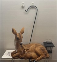 Solar powered deer decor