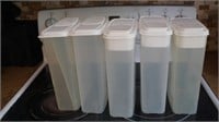 Set of 5Tall Storage/Cereal Containers by Buddezz