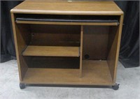 SMALL COMPUTER CABINET ON ROLLERS