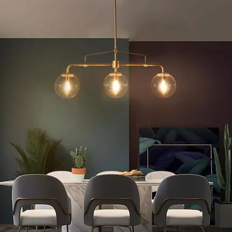 Modern Gold Globe Chandelier  Naomi