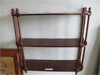 MAHOGANY 3 LEVEL SHELF