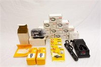 (2) Boxes AEG Batteries & Charger - Condition Unkn