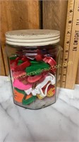 Kitchen jar full of cookie cutters
