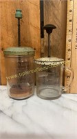 2 vintage kitchen chopper measuring cups