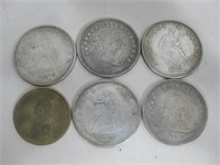 Six Oversized Coins See Info